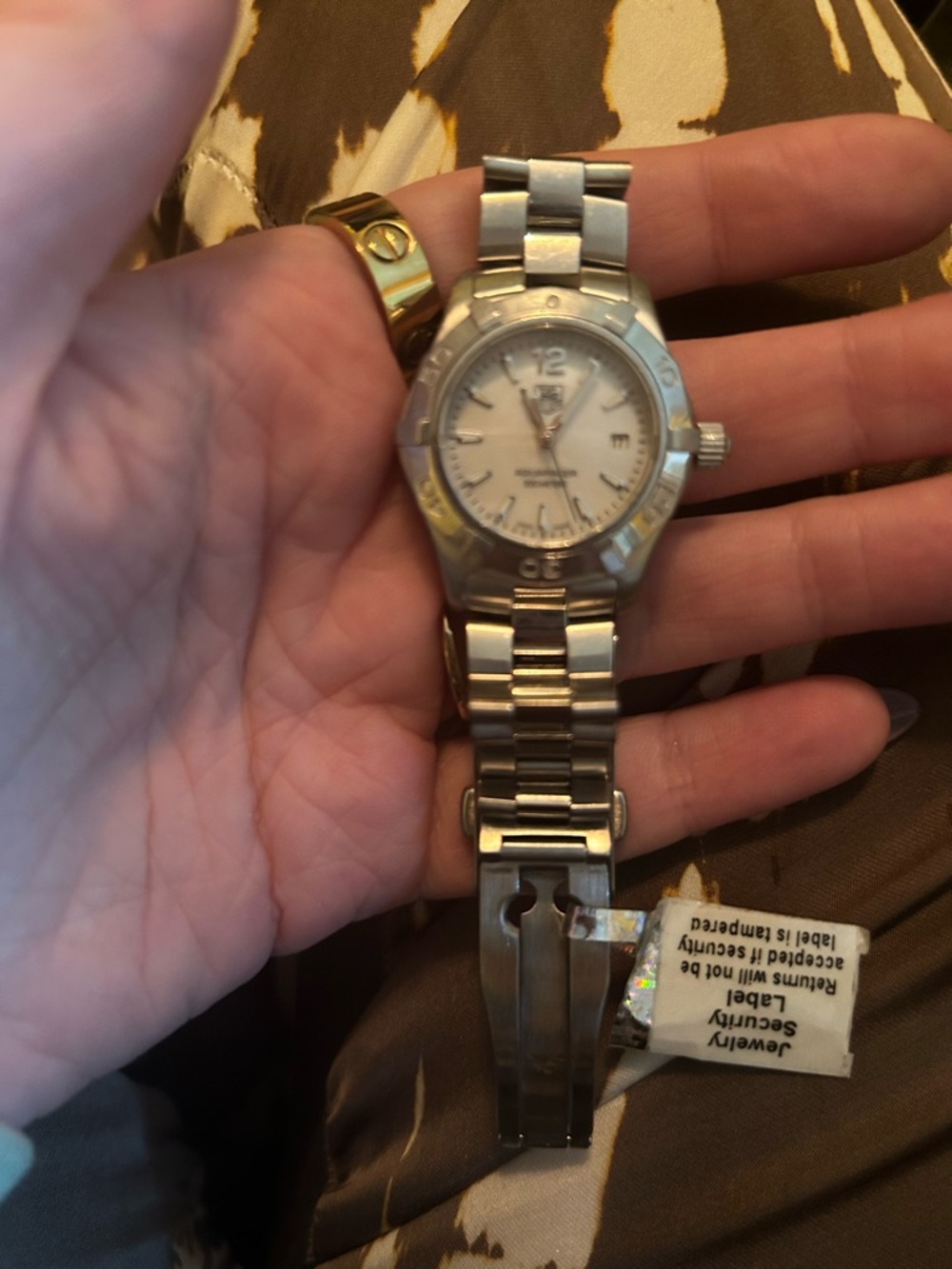 Tag Heuer Silver Stainless Steel Women’s Watch with White Dial
